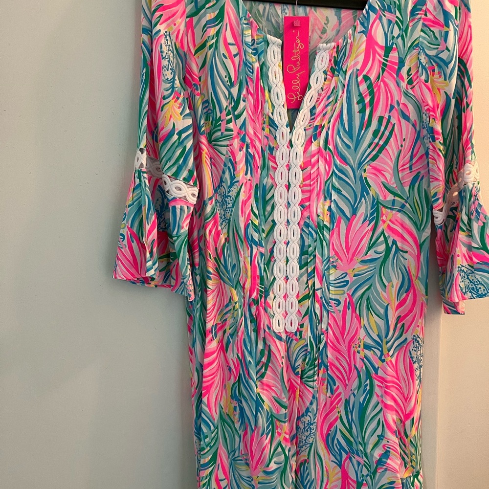 Lilly Pulitzer NWT Multicolor Leaf Print Dress